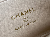 CHANEL 25S KELLY 18 CM IN BEIGE LAMBSKIN