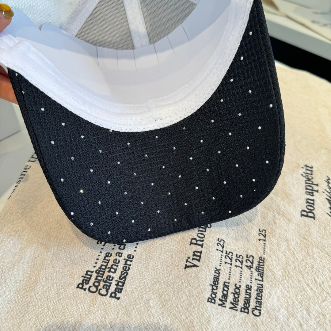 CHANEL 26S CRYSTAL-EMBELLISHED BASEBALL CAP 337803
