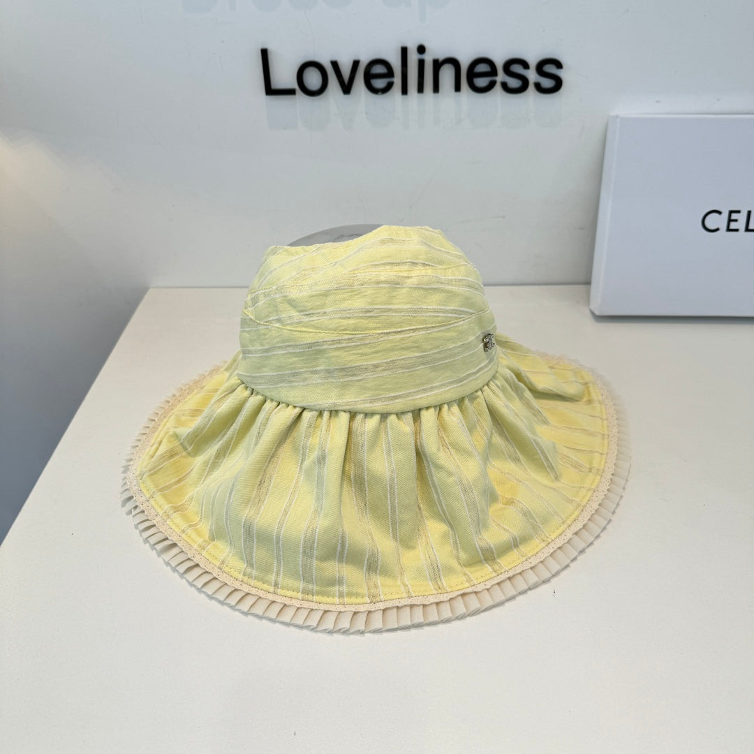CHANEL 26S WIDE-BRIM OPEN-TOP HAT 337991