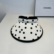 CHANEL 26S POLKA-DOT OPEN-TOP HAT 337956