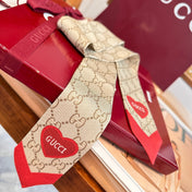 GUCCI 25S RIBBON SCARF 100 IN SILK 591437