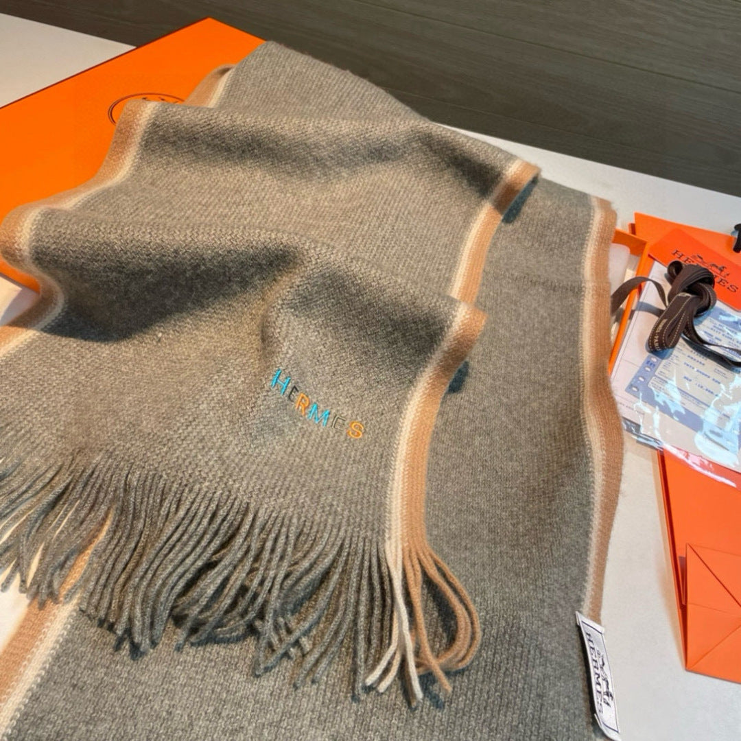 HERMES 25S SCARF 180 IN CASHMERE 989878