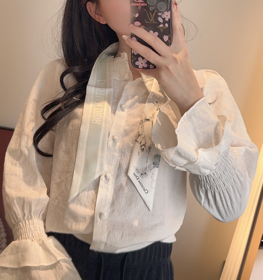 DIOR 26S SCARF 100CM IN SILK 313089