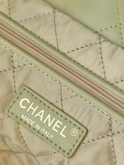CHANEL 26S 22 BAG 42 IN PASTEL YELLOW QUILTED SHINY CALFSKIN