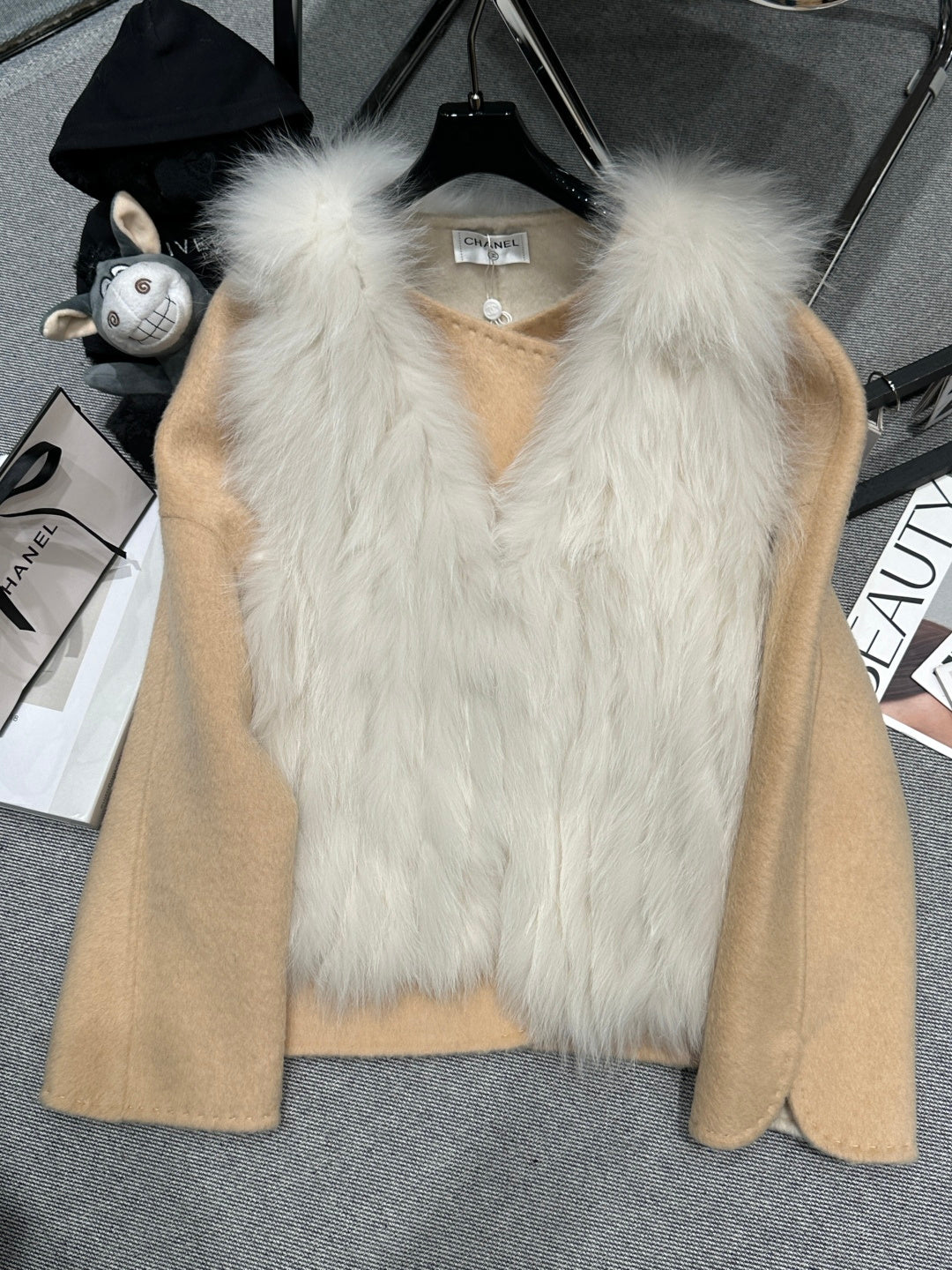 CHANEL 25S REVERSIBLE FOX FUR JACKET 591
