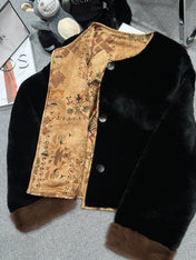 HERMES 25S REVERSIBLE FUR JACKET 474