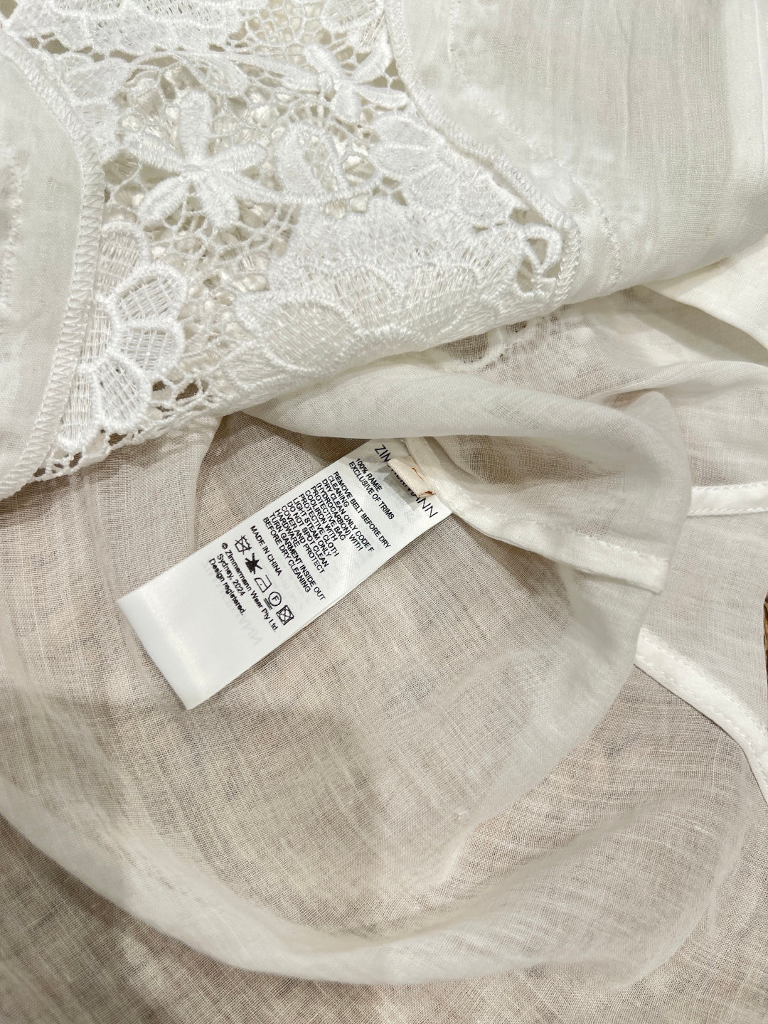 ZIMMERMANN 26S LACE SHIRT STYLE 146