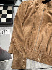 CELINE 26S SUEDE ZIP-UP JACKET 560