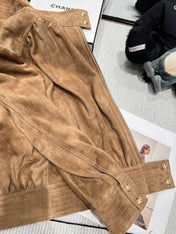 CELINE 26S SUEDE ZIP-UP JACKET 560
