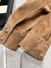 CELINE 26S SUEDE ZIP-UP JACKET 560