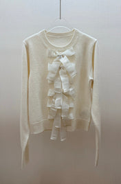 DIOR 26S BOW-TIE ROUND-NECK KNIT SWEATER 1385