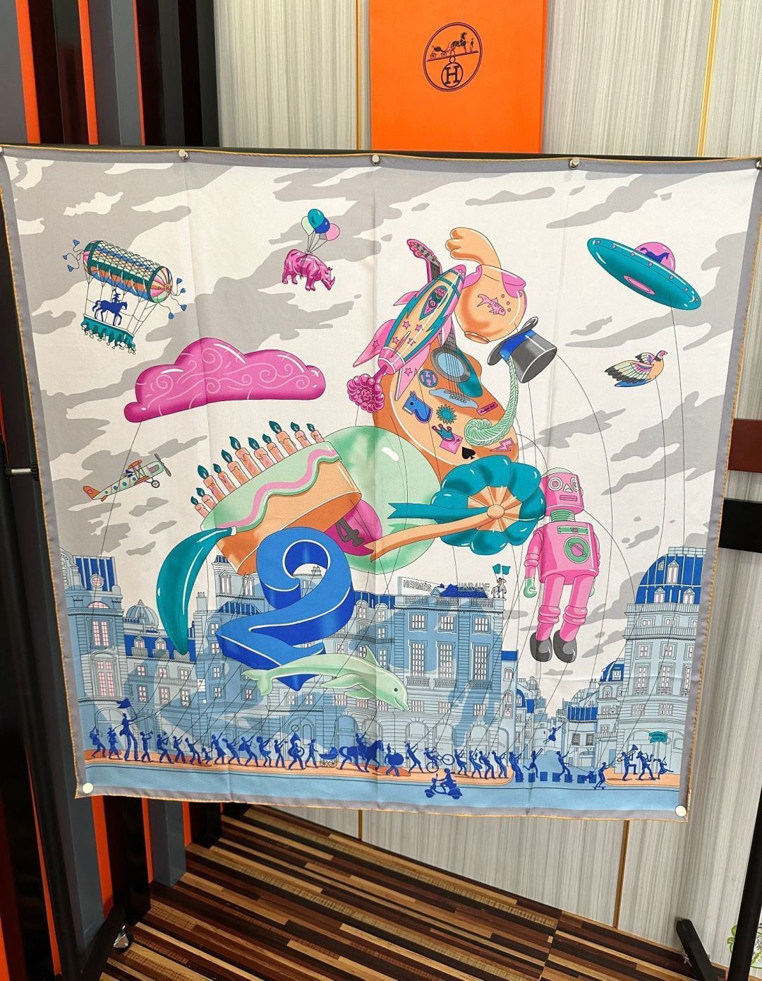 HERMES 26S SCARF 90 IN SILK 496096