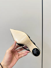 JIMMY CHOO 26S HEELED MULES 80 MM IN BLACK CRYSTAL EMBELLISHMENT