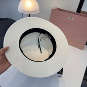 MIUMIU FLAT-BRIM STRAW HAT STYLE 41