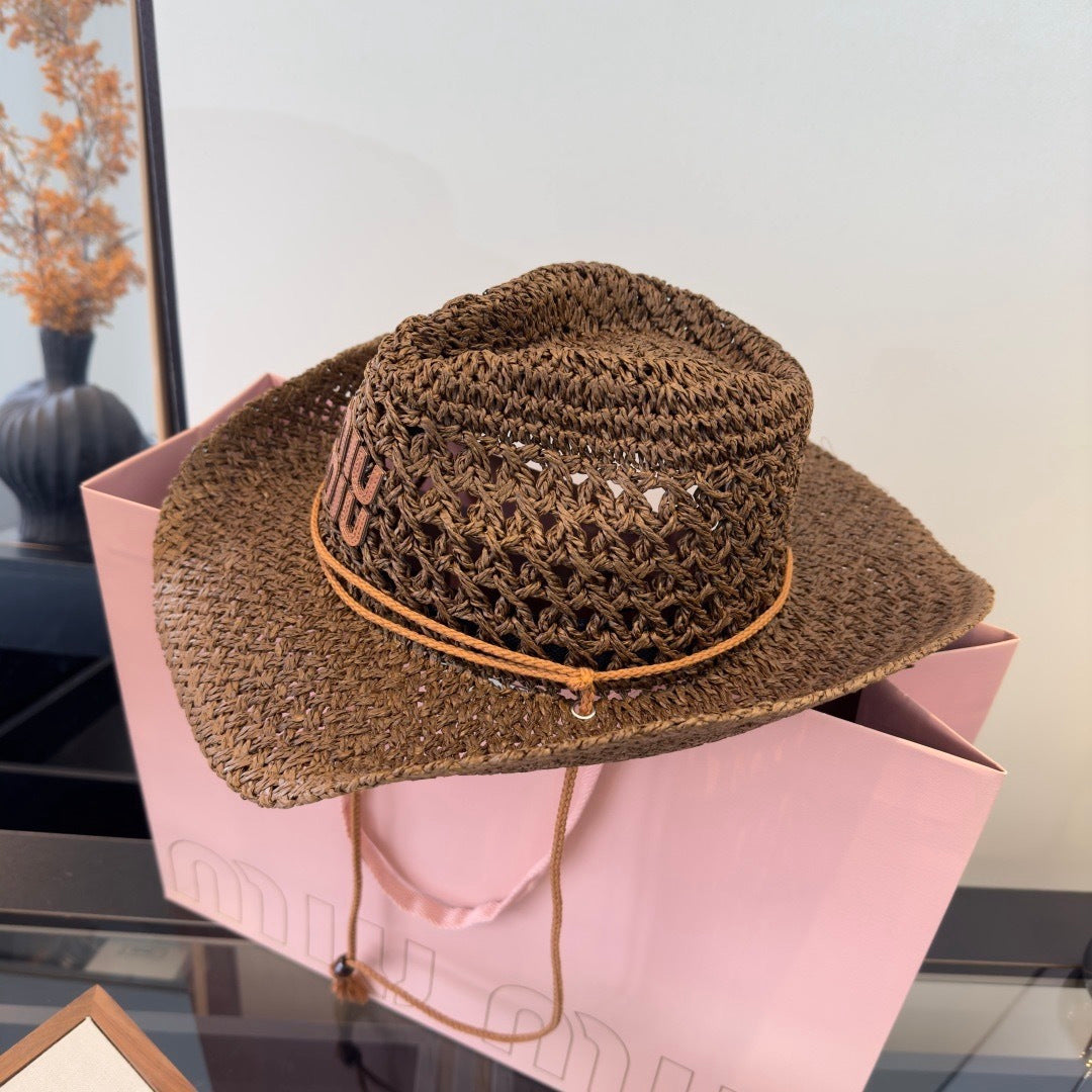 MIUMIU STRAW COWBOY HAT STYLE 19