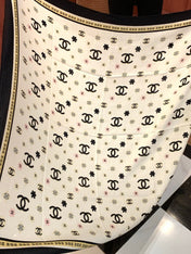 CHANEL 25S SCARF 140 CM IN CASHMERE AND SILK 943339
