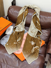HERMES 25S SCARF 140 IN SILK CASHMERE 987421