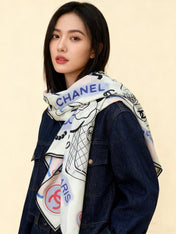 CHANEL 25S SCARF 135 IN CASHMERE 991652