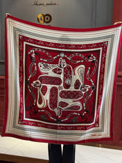 HERMES 25S SCARF 140 IN SILK CASHMERE 991679