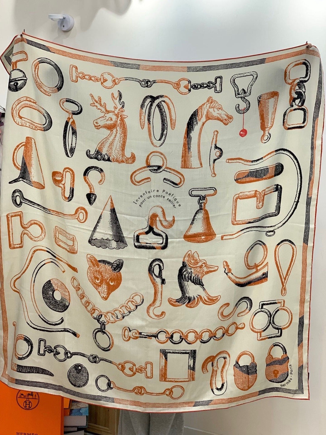 HERMES 25S SCARF 137 IN SILK CASHMERE 991692