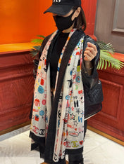 CHANEL 25S SCARF 200 IN LINEN 991723