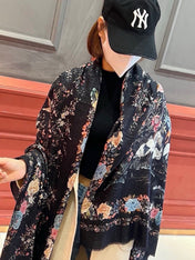 DIOR 26S SCARF 110CM IN WOOL & CASHMERE 300233