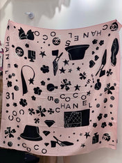 CHANEL 26S SCARF 140 IN CASHMERE AND SILK 303153