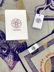 HERMES 26S SCARF 140 IN CASHMERE AND SILK 303155