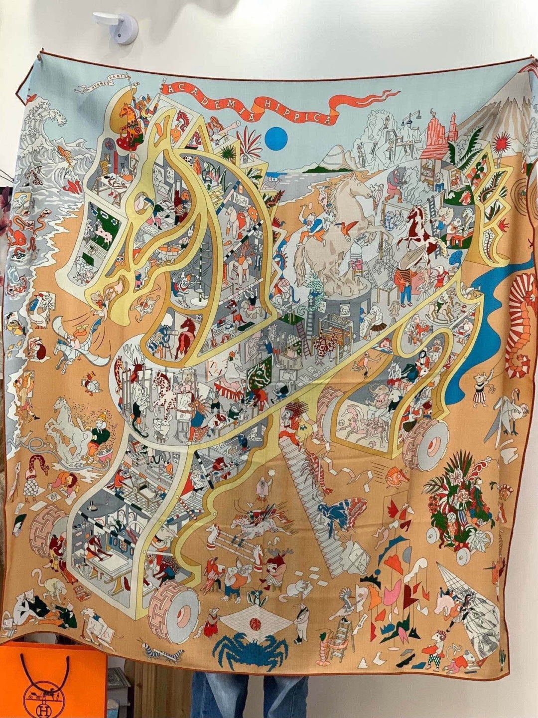 HERMES 26S SCARF 135 IN CASHMERE AND SILK 304246