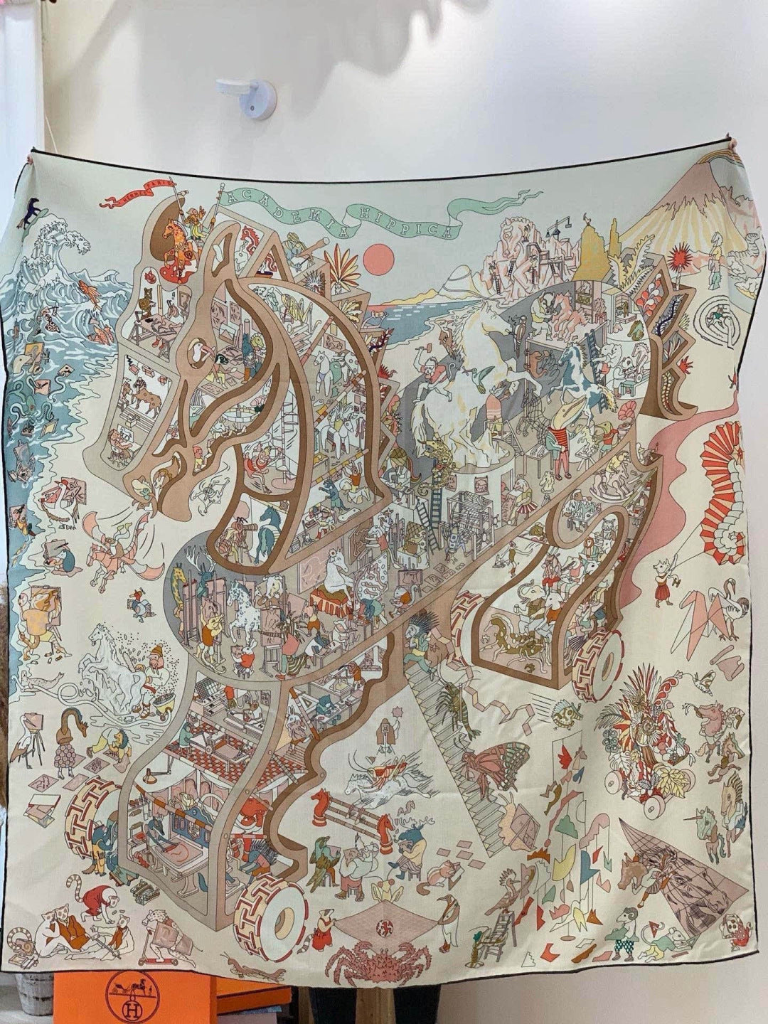 HERMES 26S SCARF 135 IN CASHMERE AND SILK 304247