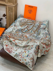 HERMES 26S SCARF 135 IN CASHMERE AND SILK 304248