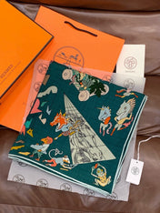 HERMES 26S SCARF 135 IN CASHMERE AND SILK 304251