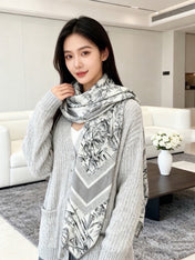 DIOR 26S SCARF 140CM IN CASHMERE SILK 304677