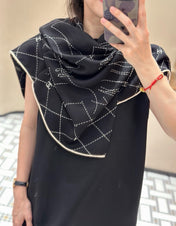 CHANEL 26S SCARF 140 IN CASHMERE AND SILK 304714