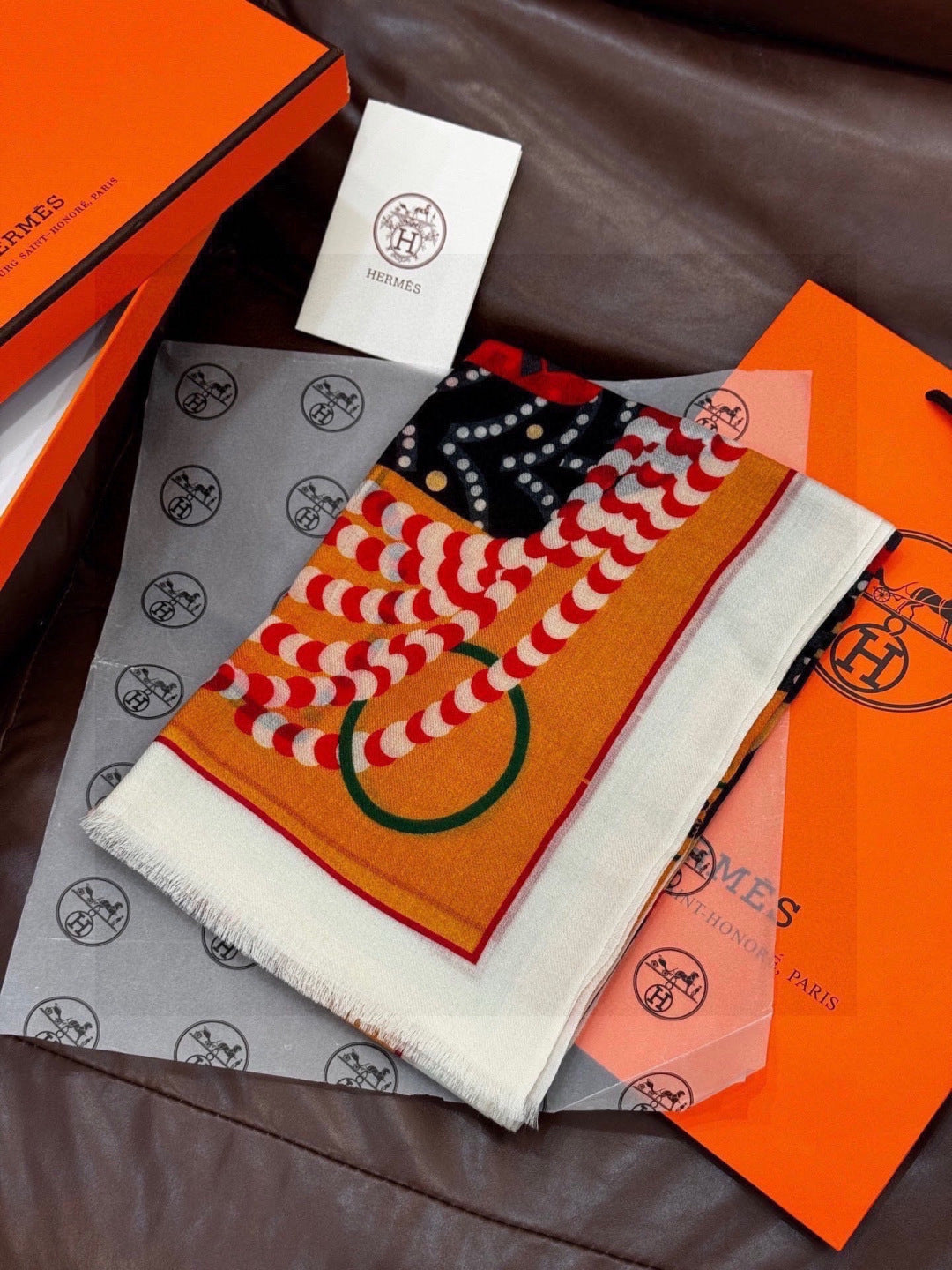 HERMES 26S LONG SCARF 200 IN CASHMERE AND SILK 306083