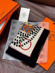 HERMES 26S LONG SCARF 200 IN CASHMERE AND SILK 306084
