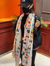 CHANEL 26S SCARF 200 IN CASHMERE AND SILK 307209
