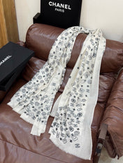 CHANEL 26S SCARF 200 IN CASHMERE AND SILK 307225
