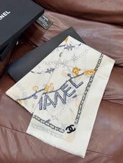 CHANEL 26S SCARF 200 IN CASHMERE AND SILK 307228