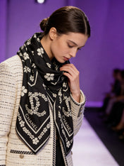 CHANEL 26S SCARF 135 IN CASHMERE AND SILK 309371