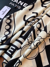 CHANEL 26S SCARF 135 IN CASHMERE AND SILK 309893