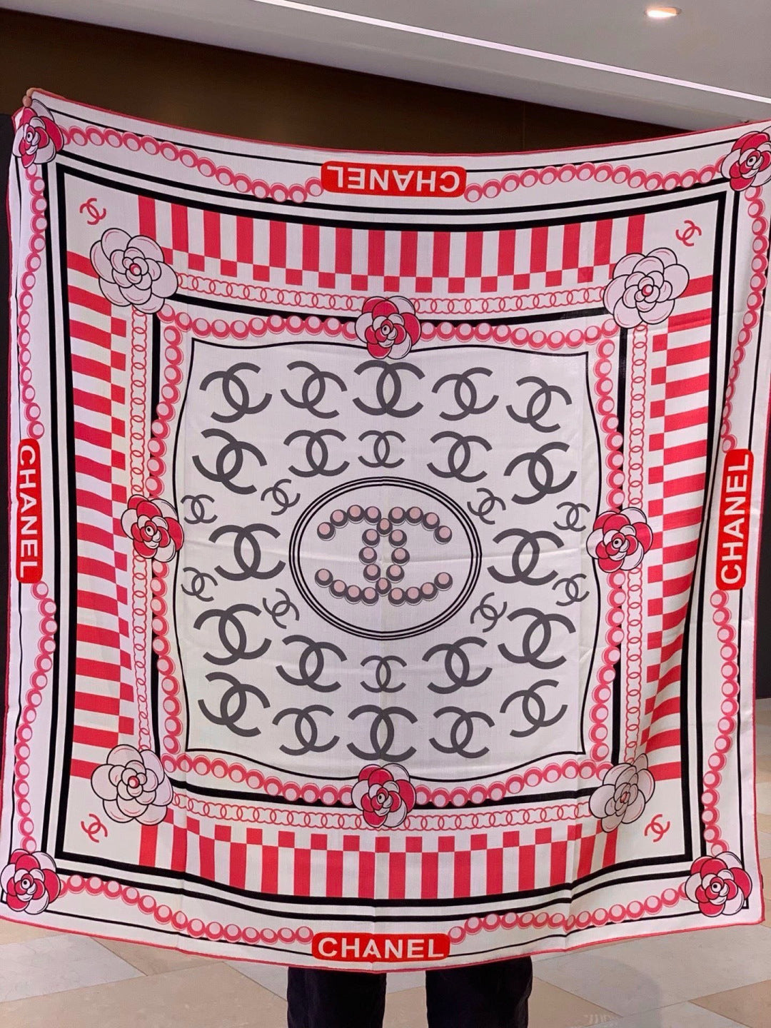 CHANEL 26S SCARF 135 IN CASHMERE AND SILK 309894