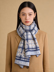 CHANEL 26S SCARF 135 IN CASHMERE AND SILK 309898