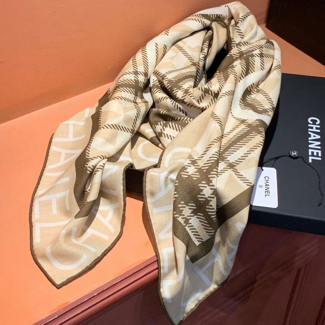 CHANEL 26S SCARF 135 IN CASHMERE AND SILK 309899