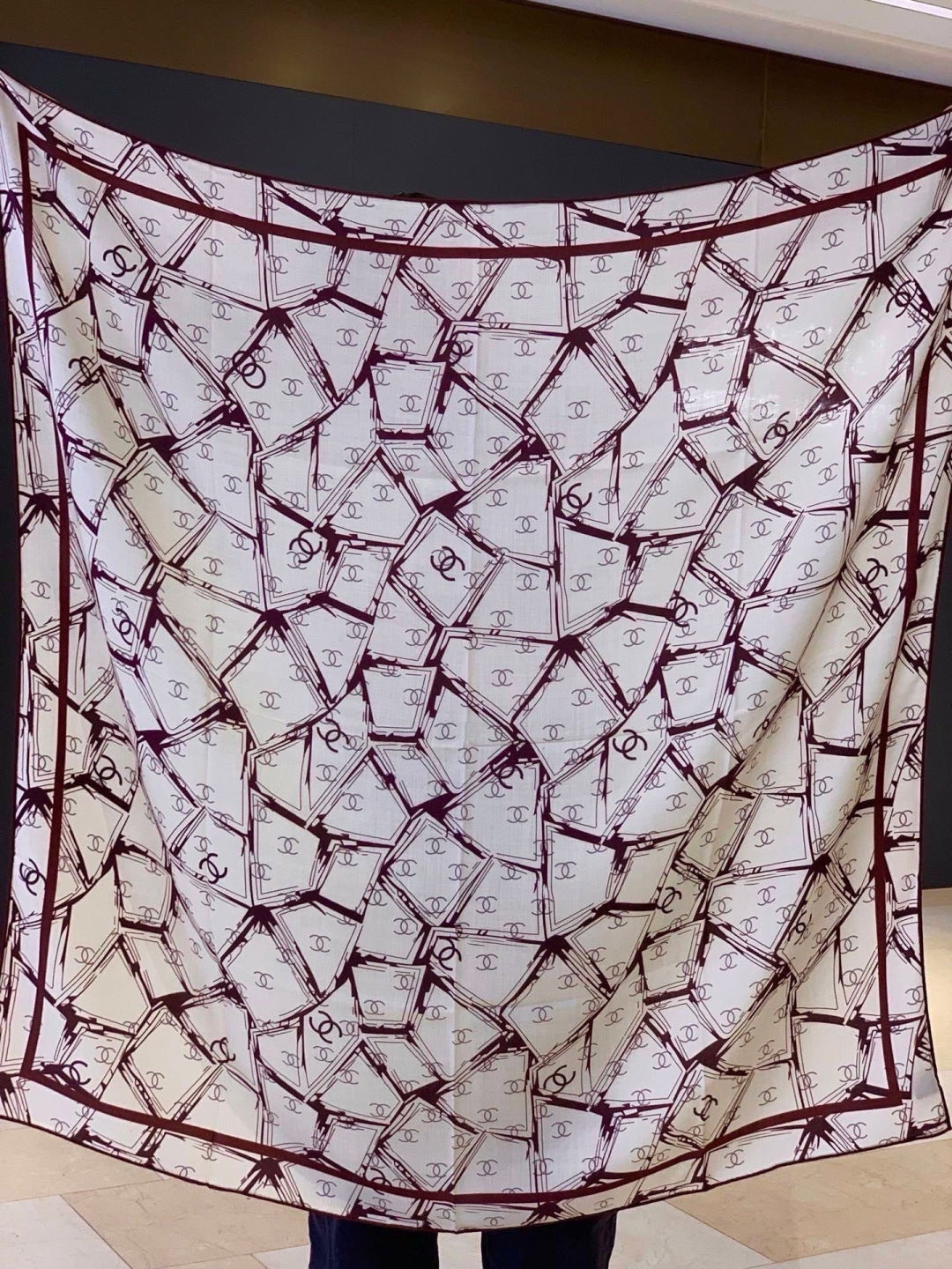 CHANEL 26S SCARF 135 IN CASHMERE AND SILK 309912