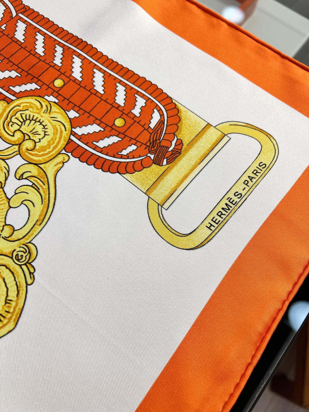 HERMES 26S PRINTED SQUARE SCARF 88 IN SILK 309940