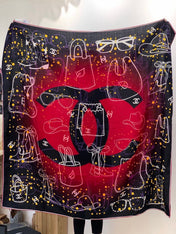 CHANEL 26S SCARF 135 IN SILK AND CASHMERE 313315