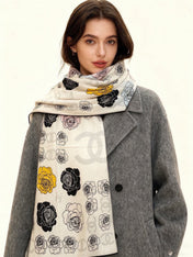 CHANEL 26S SCARF 140 IN SILK AND CASHMERE 313317