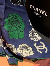 CHANEL 26S SCARF 140 IN SILK AND CASHMERE 313321