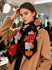 CHANEL 26S SCARF 140 IN SILK AND CASHMERE 313350